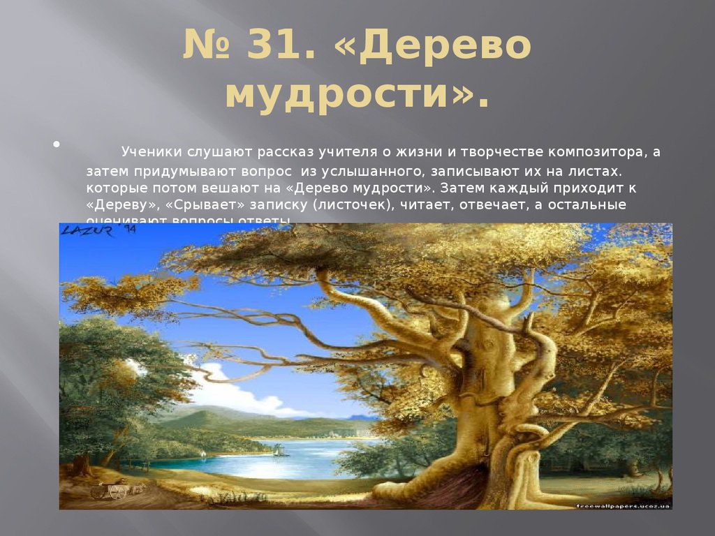 № 31. «Дерево мудрости».