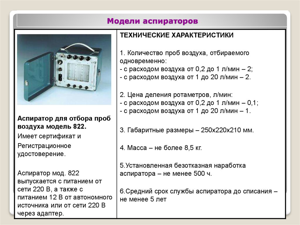 Структурная схема медицинского аспиратора