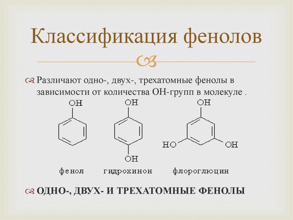 Фенолы и ароматические спирты презентация 10 класс