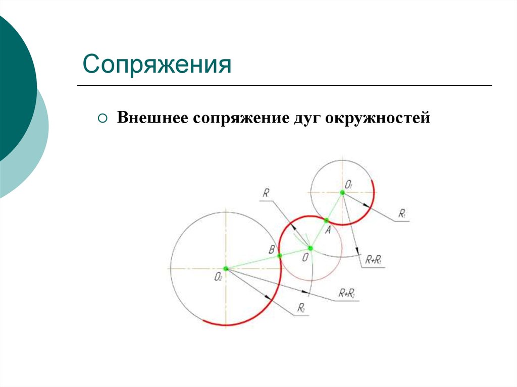 На чертежах отсутствуют сопряжения найдите эти места постройте центры и точки сопряжений ответы