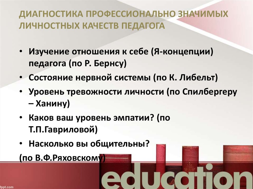 Профессиональный диагноз. Самодиагностика личностных и профессиональных качеств педагога. Самодиагностика личностных качеств педагога. Самодиагностика профессиональных качеств педагога. Методики выявления личностных качеств.