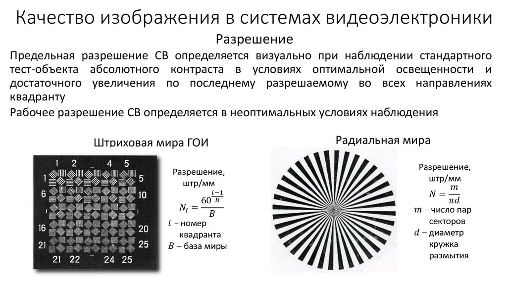 Разрешающая способность монитора