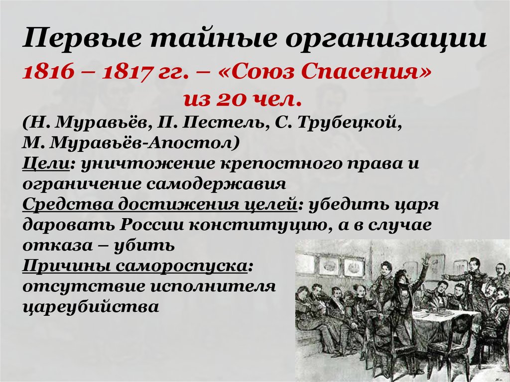 События после 1812