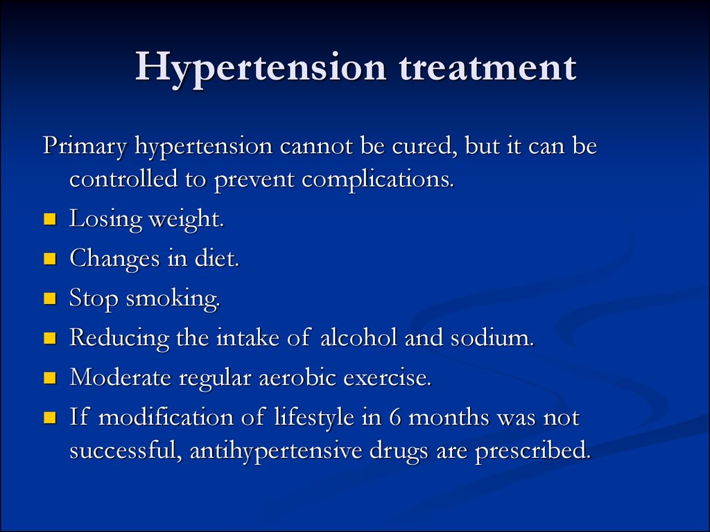 Hypertension treatment