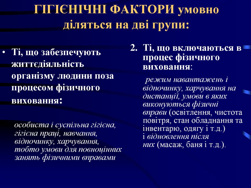 Реферат: Гігієнічні основи фізичних вправ