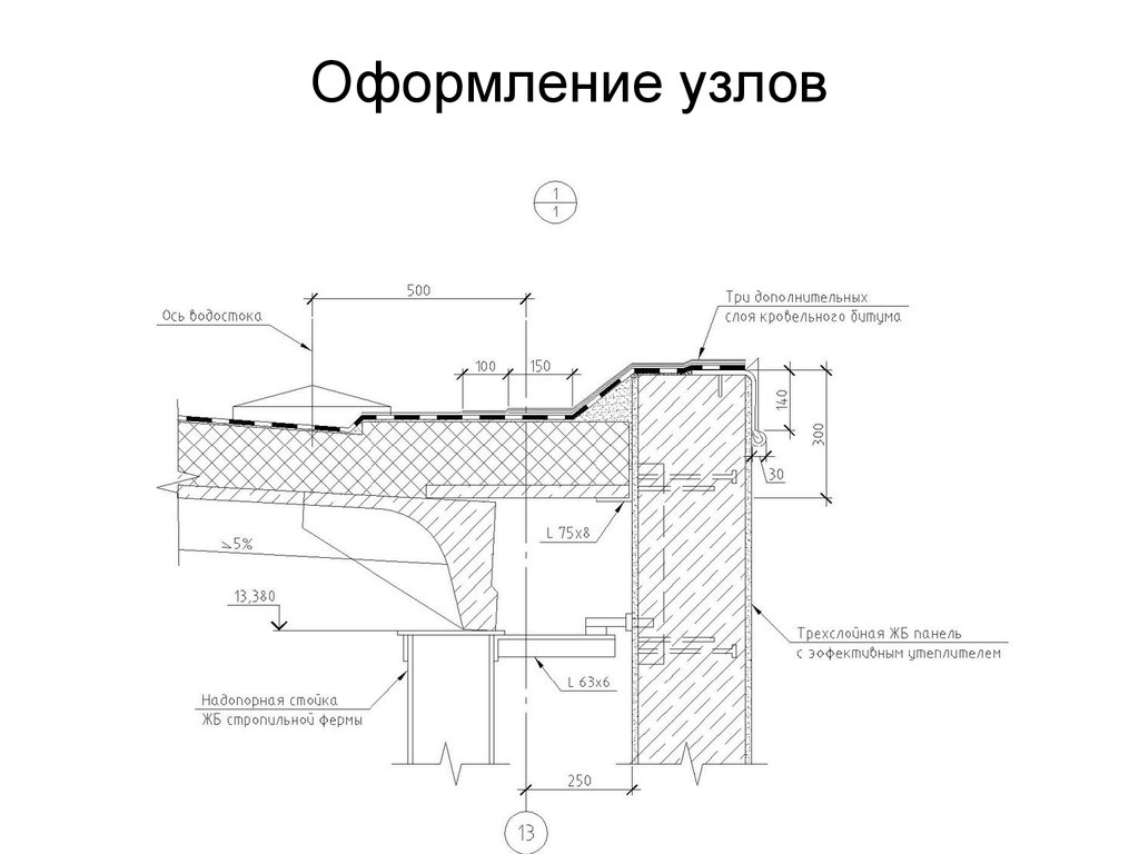 Узлы строительные чертежи