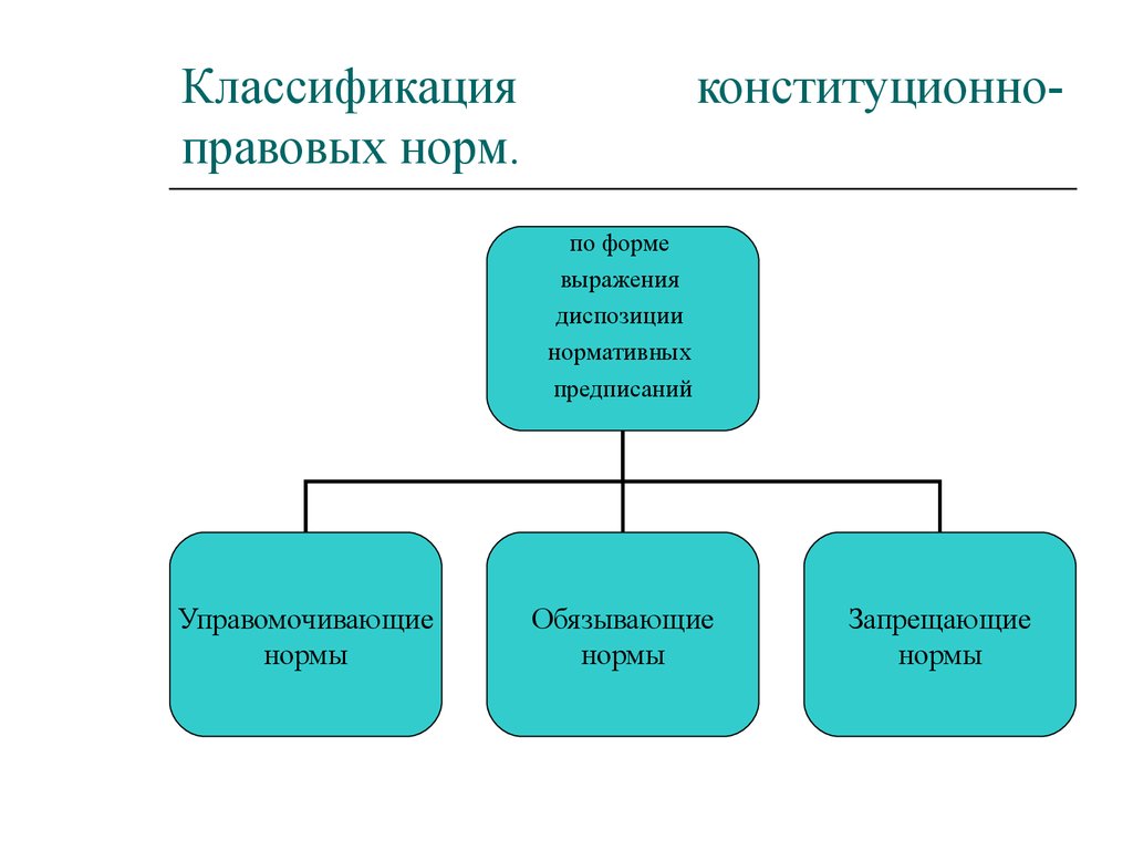 Схема различные подходы к классификации правовых норм