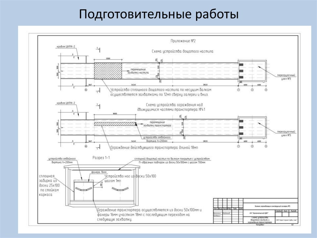 Подготовительные работы