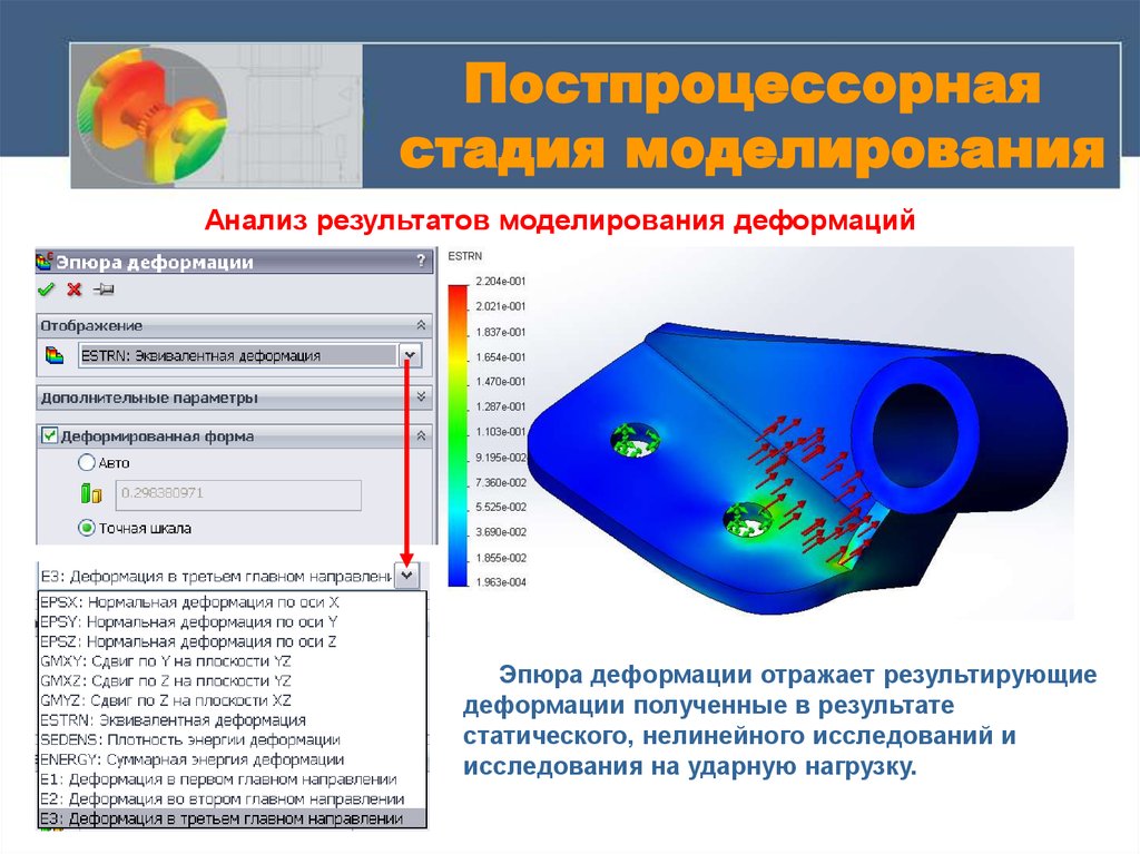 Анализ деформированного состояния