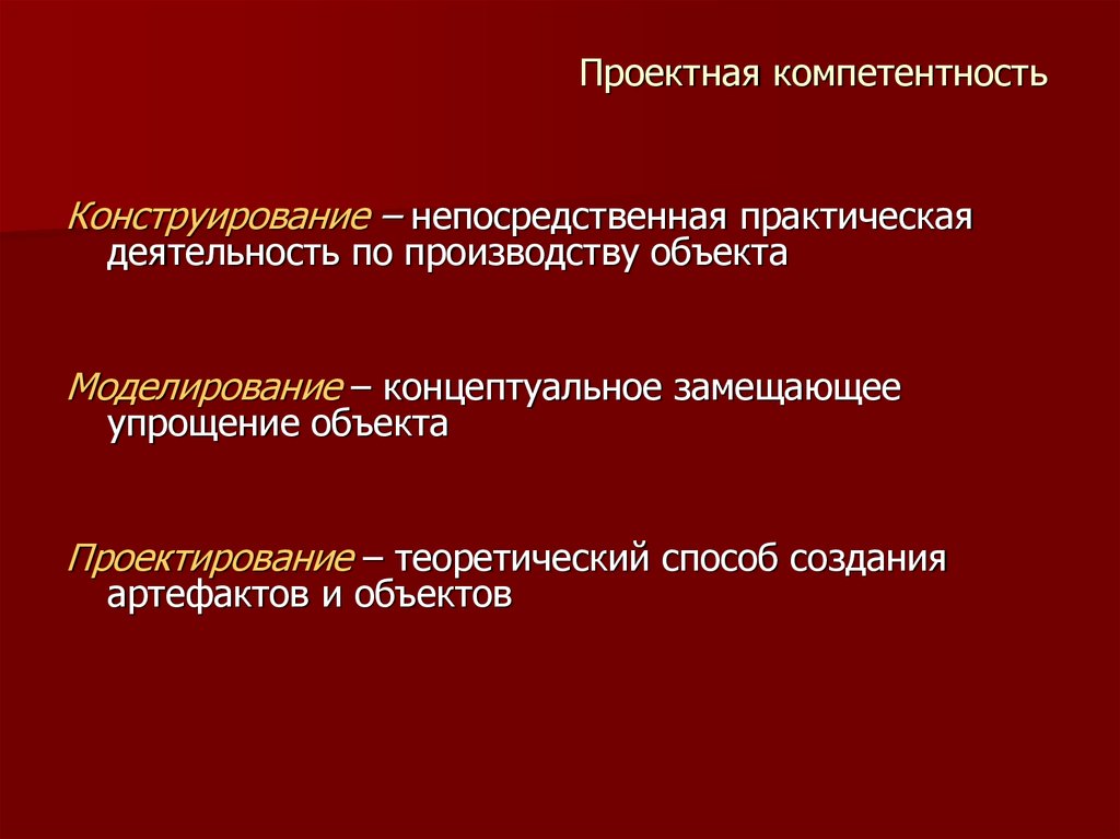 Проектные компетенции. Проектная компетентность.