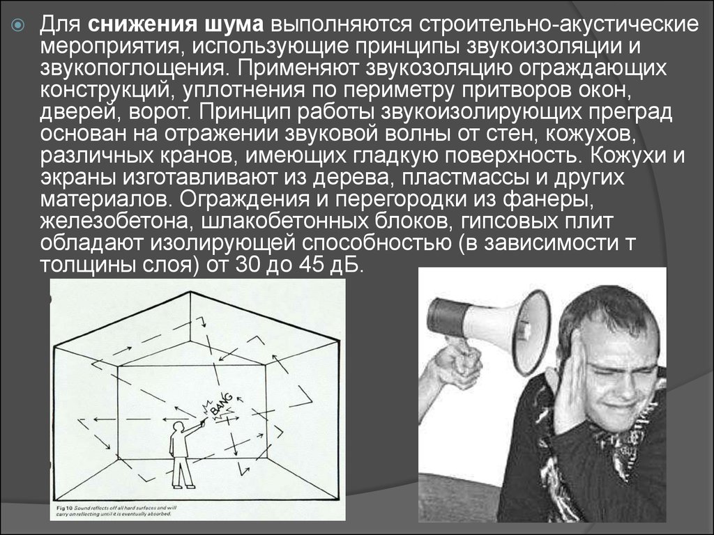 Способы снижения шумового. Снижение шума. Акустический эффект снижения шума. Конструкция снижения шума. Строительно-акустические мероприятия.