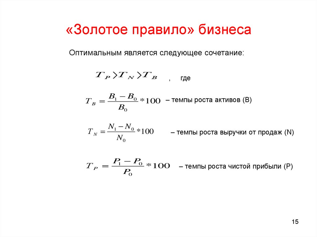 Коэффициент изменения формула. Темп роста прибыли формула по балансу. Золотое правило формирования финансового результата. Темп роста активов формула по балансу. Коэффициент роста прибыли.