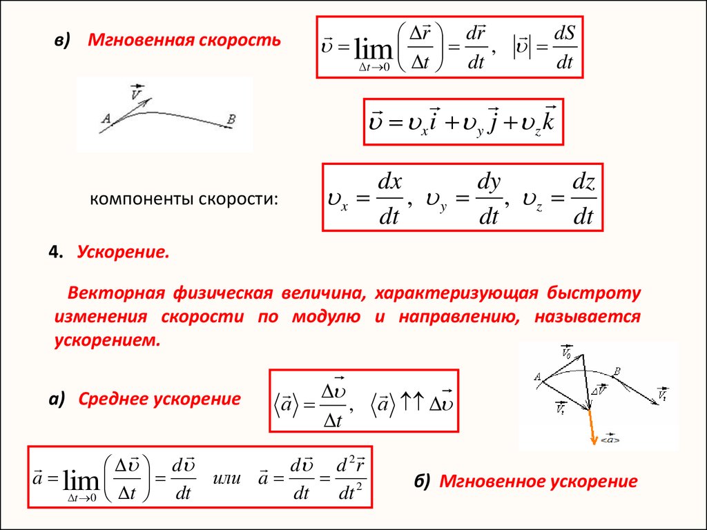 Ускорением называется