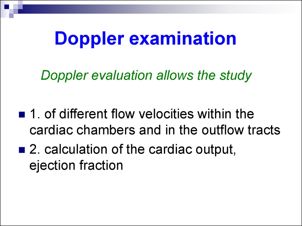 Doppler examination