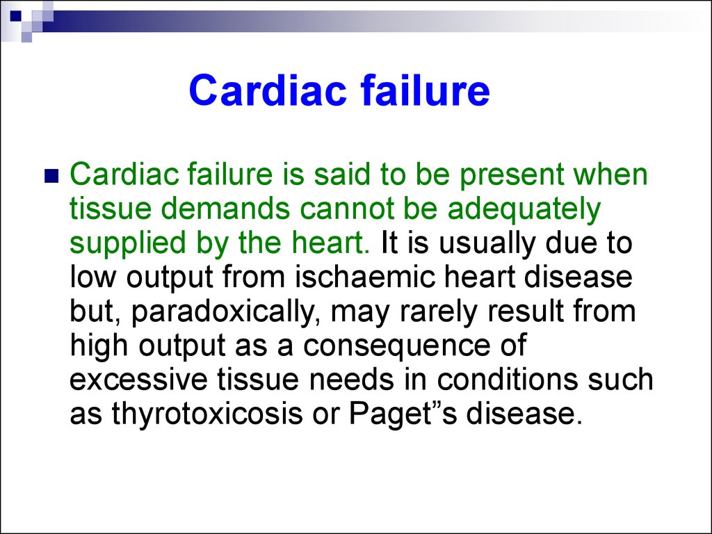 Cardiac failure