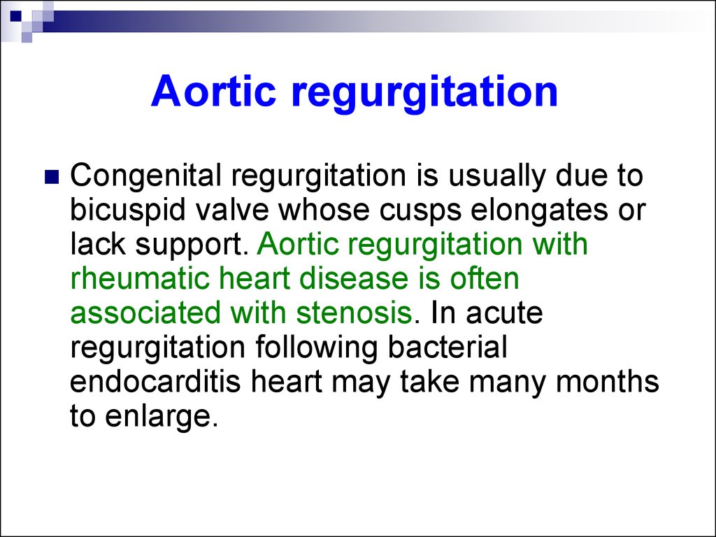 Aortic regurgitation