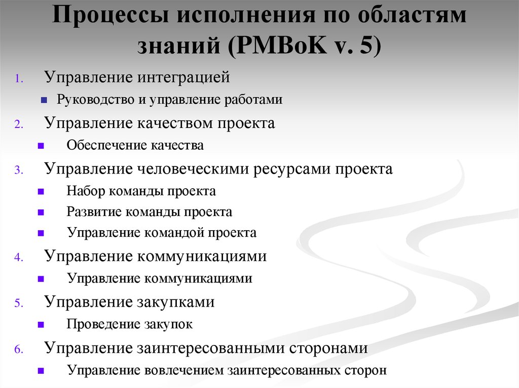 Руководство и управление исполнением проекта