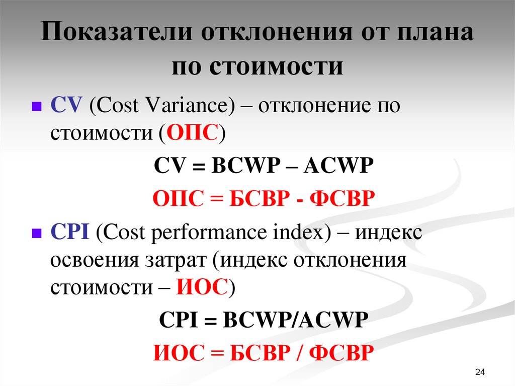 Отклонение от плана