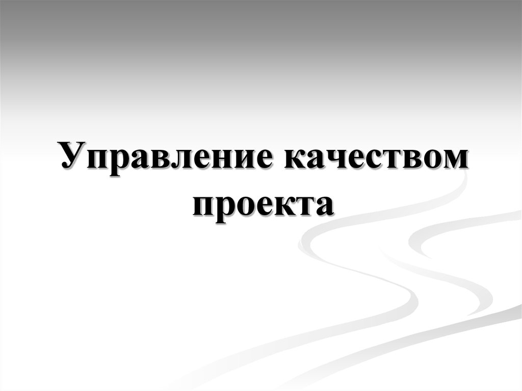 Управление качеством проекта