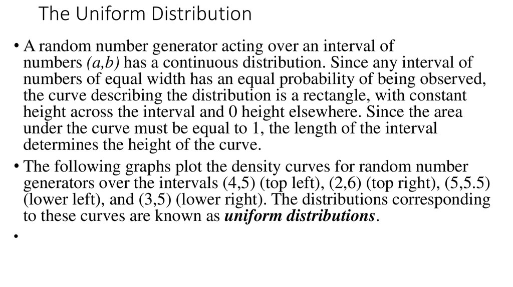 The Uniform Distribution