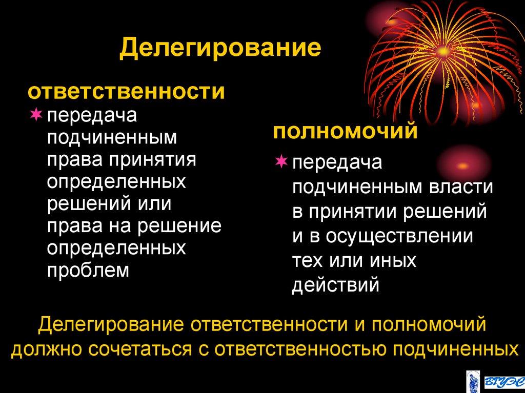 Делегировать подчиненным. Делегирование полномочий и ответственности.