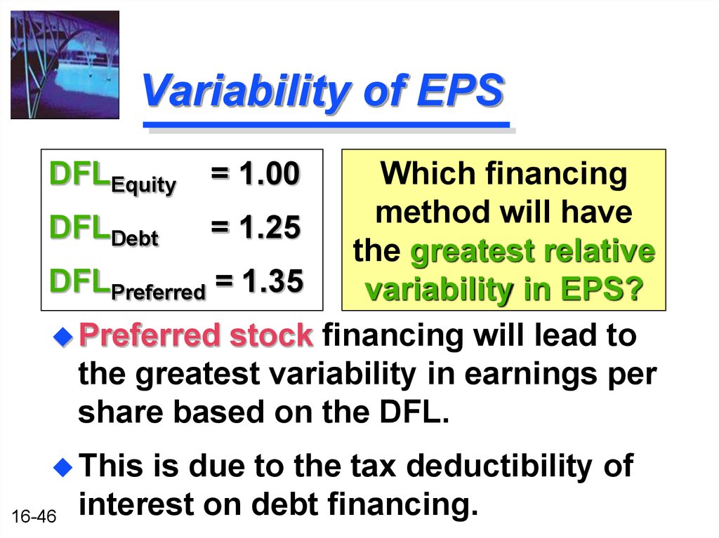 Variability of EPS