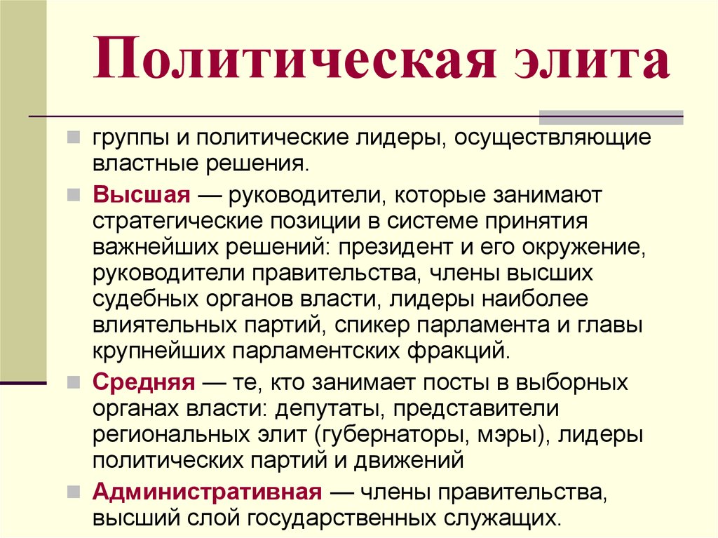 Существование политической. Политическая элита. Группы политической элиты. Понятие политической элиты. Политическая элита это кратко.