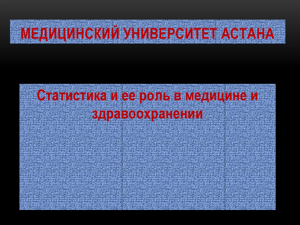 Статистика здравоохранения презентация