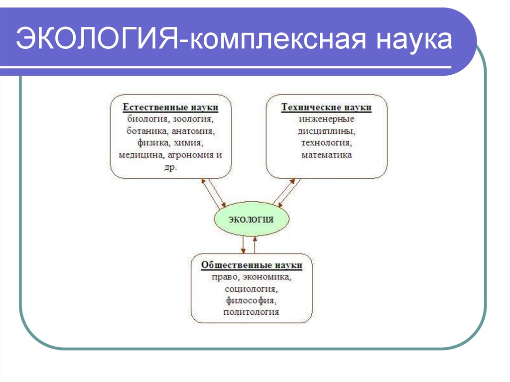 Комплексная наука. Экология комплексная наука. Предмет экологии. Предмет и задачи экологии. Предмет задачи и структура экологии.