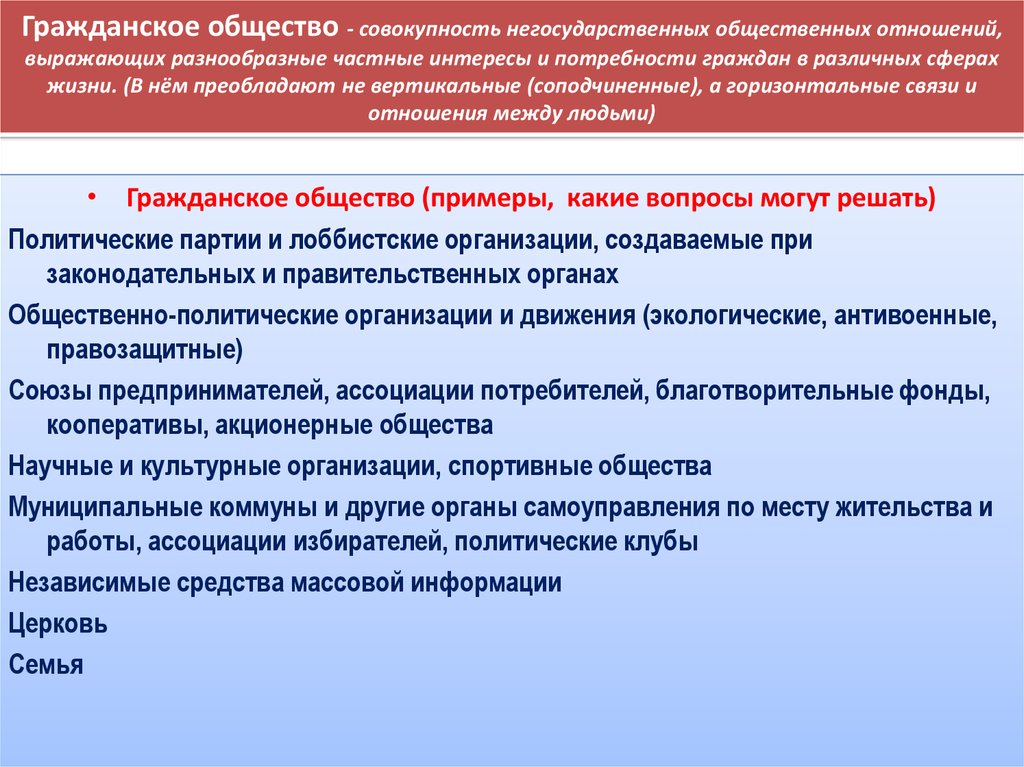 Государственная программа гражданское общество. Гражданское общество это совокупность негосударственных. Совокупность негосударственных общественных. Негосударственные институты гражданского общества. Гражданское общество это совокупность социальных отношений.