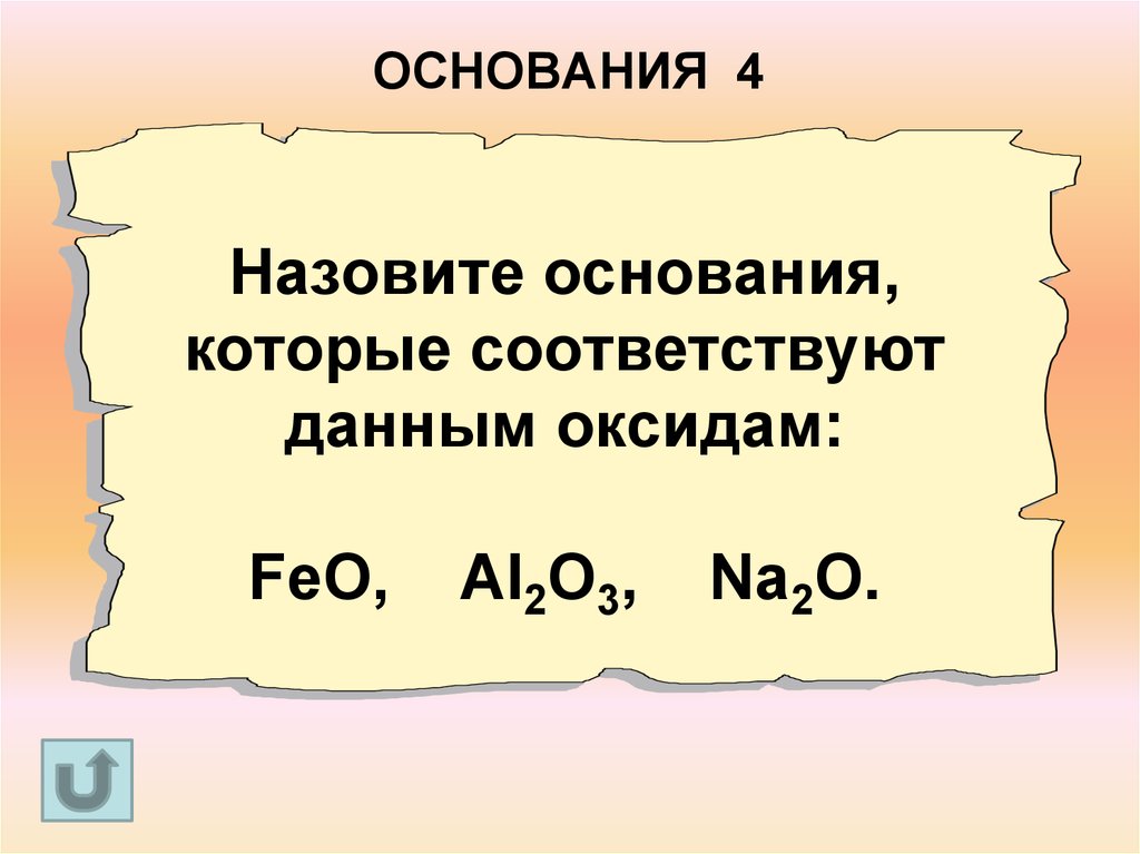 Назвать оксид feo