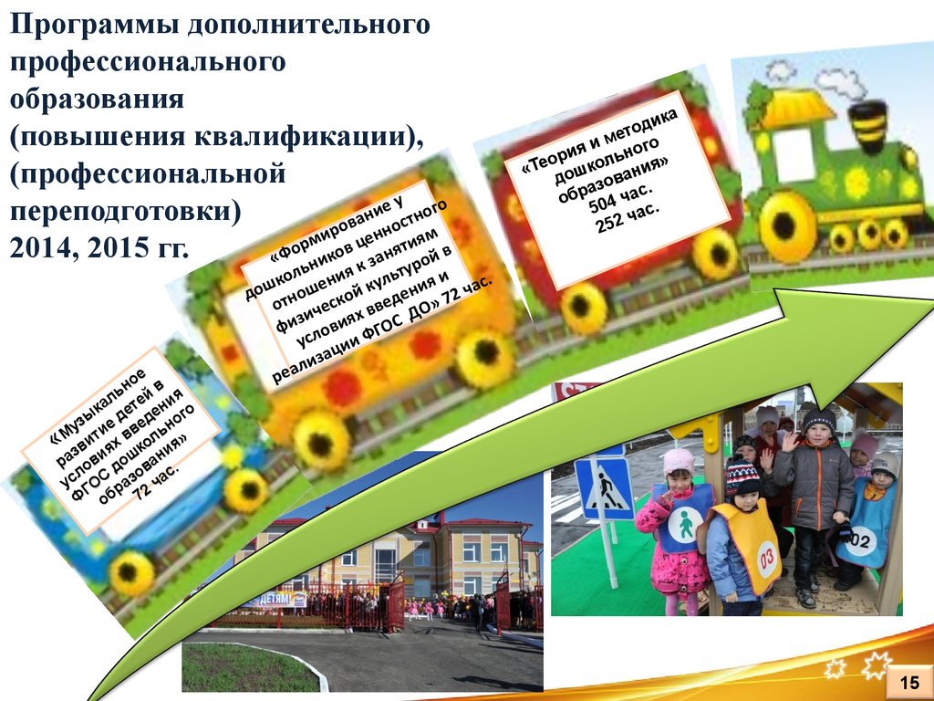 Программы дополнительного профессионального образования (повышения квалификации), (профессиональной переподготовки) 2014, 2015