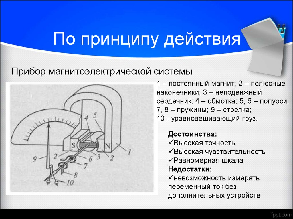 Название прибора принцип действия. Магнитоэлектрические измерительные приборы принцип действия. Приборы магнитоэлектрической и электромагнитной системы. Принцип работы приборов магнитоэлектрической системы. Конструкция прибора магнитоэлектрической системы.