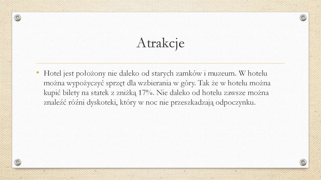 Atrakcje