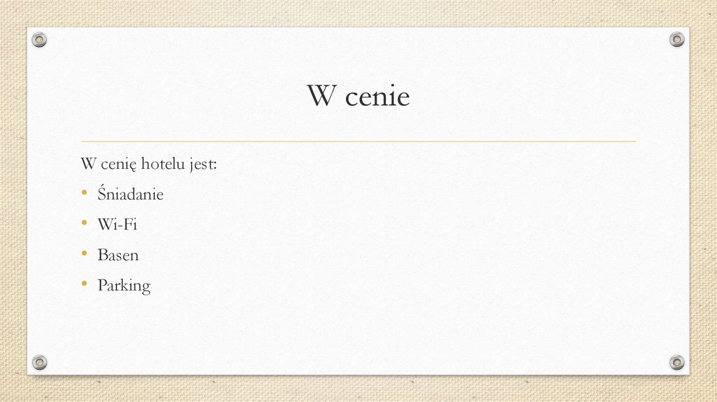 W cenie