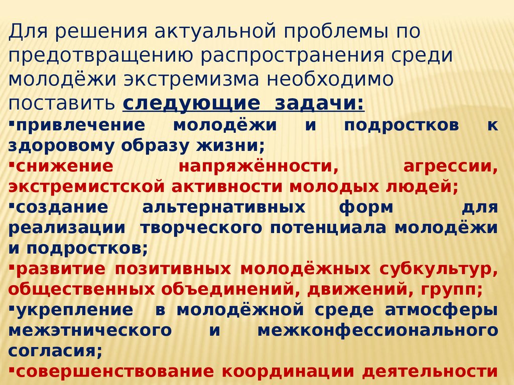 Профилактика экстремистской деятельности в молодежной среде презентация