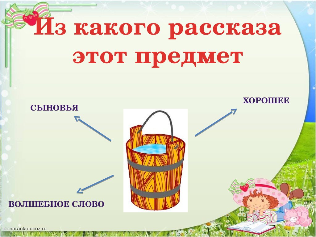 Слово рассказ какой. Из какого рассказа. Из какого рассказа предмета. Из какого рассказа это слово.