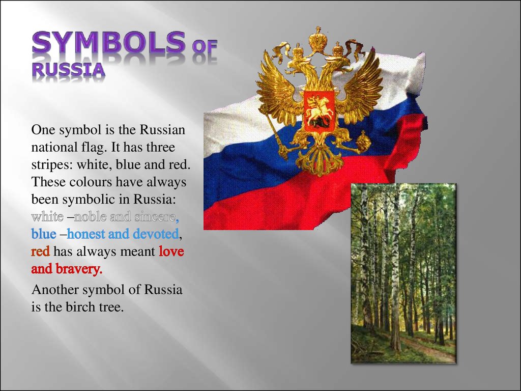 Russian symbols. Проект по английскому про Россию. Символы России на английском. Презентация на английском про Россию. Символы России на англ.