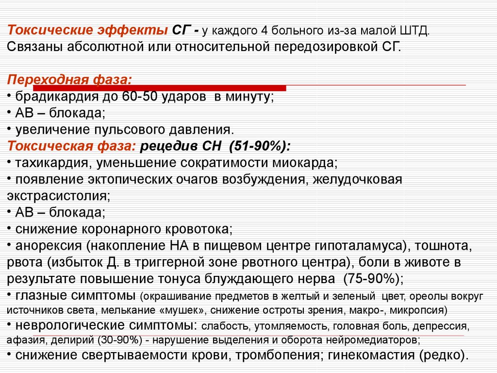 Токсическое действие сердечных гликозидов. Средство при передозировке сердечных гликозидов. Передозировка сердечными гликозидами симптомы. Признаки передозировки сердечных гликозидов.