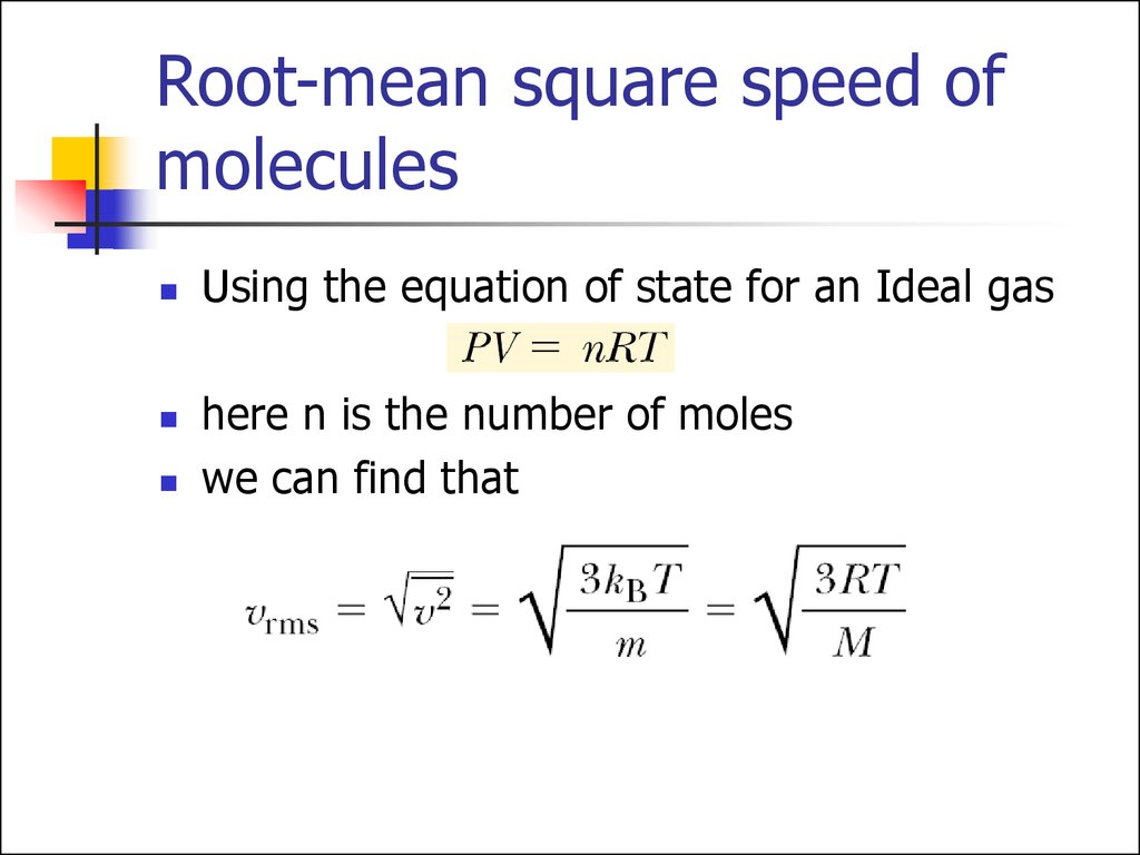 Molecular kinetic Theory Of Ideal Gases 