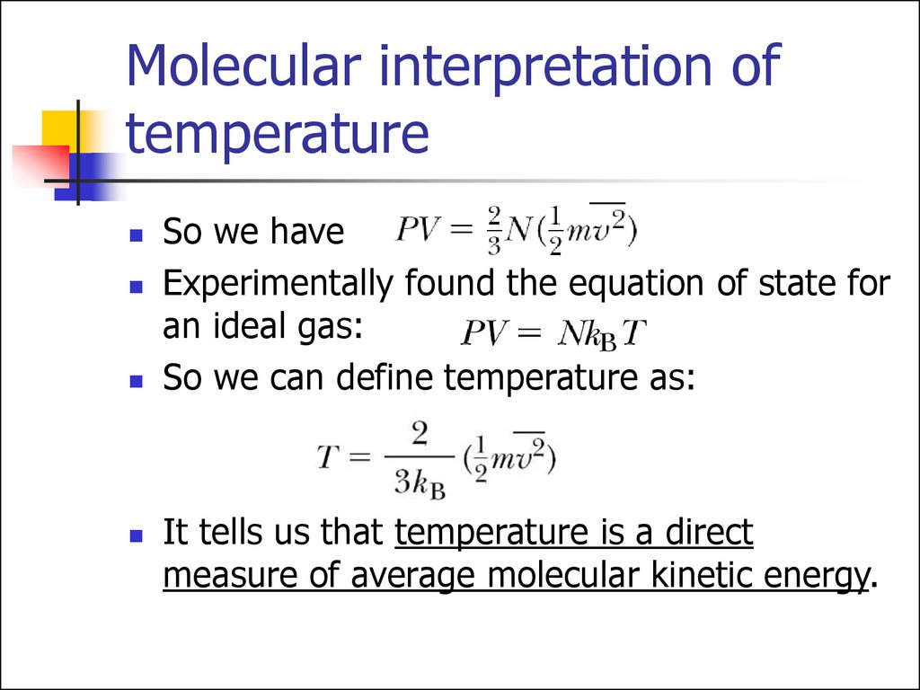 Molecular interpretation of temperature
