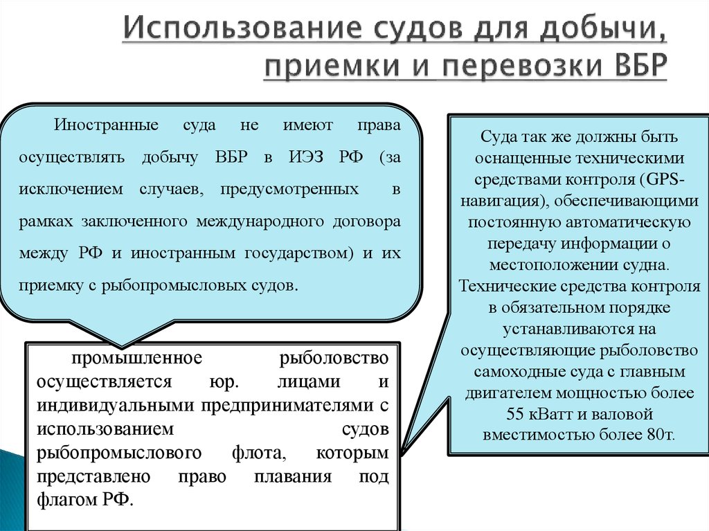 Использование судов