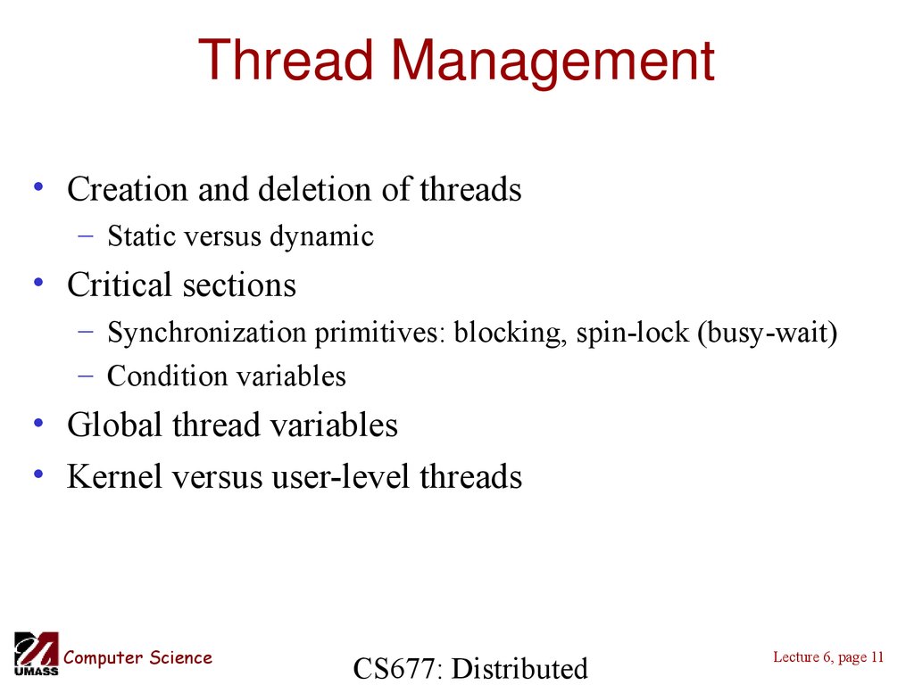 Condition variable. Threads and processes.