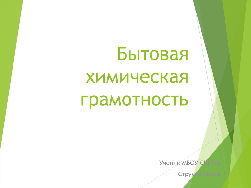 Презентация на тему бытовая химическая грамотность 9 класс