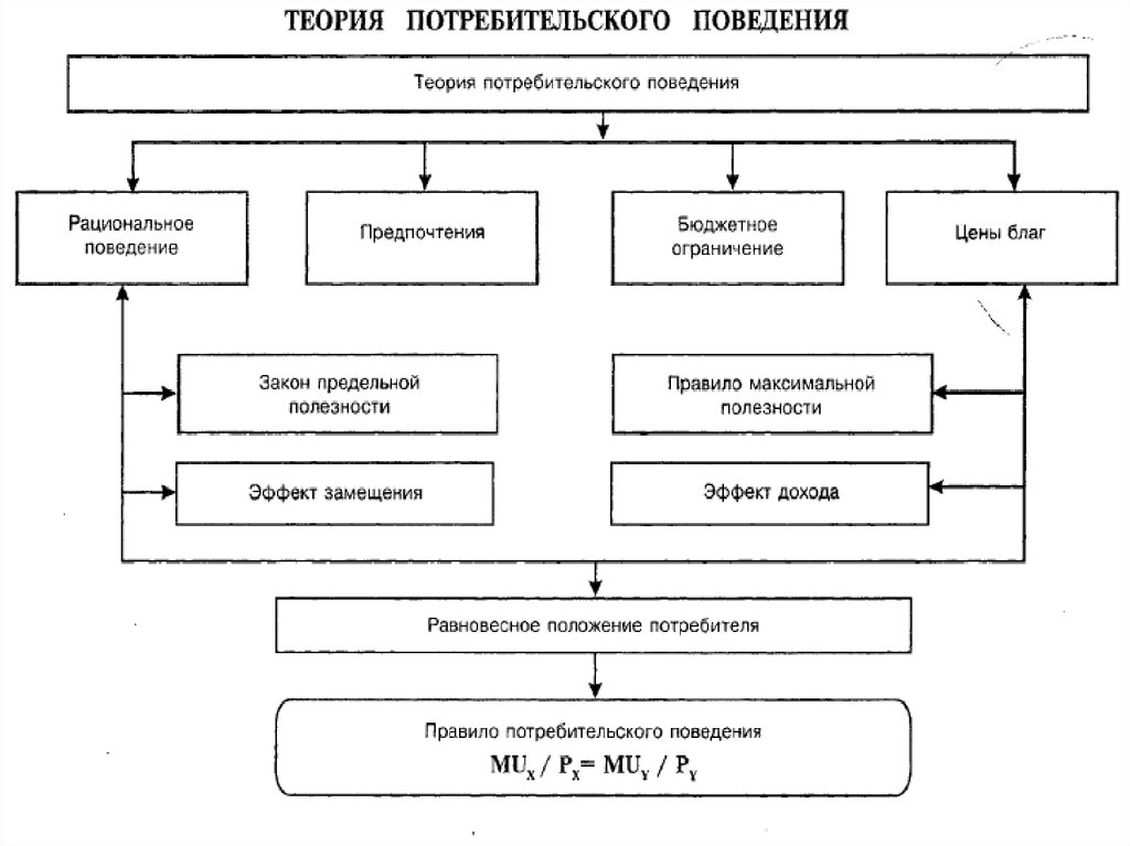 Экономические теории поведения потребителя. Рынок как экономическая система. Хозяйственная система.