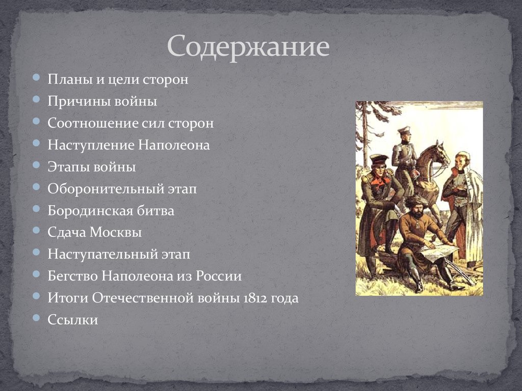 Война 1812 планы сторон