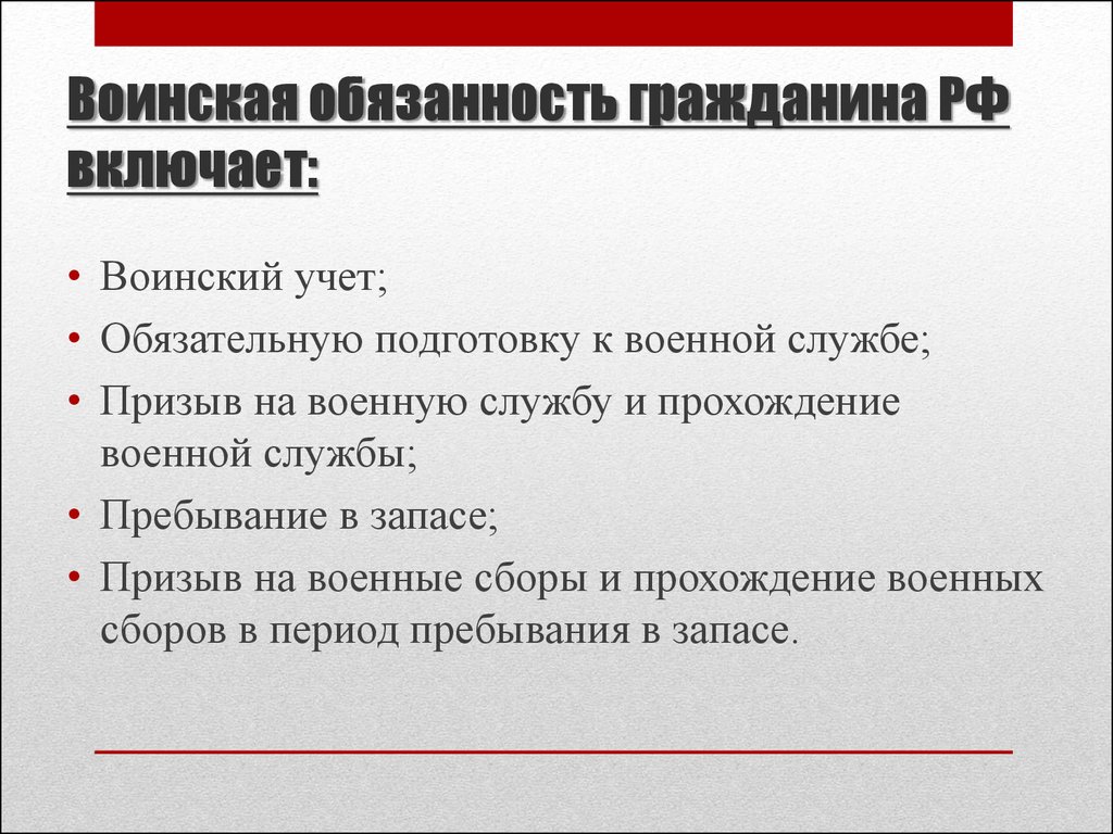 Воинская обязанность как одна из конституционных обязанностей план егэ