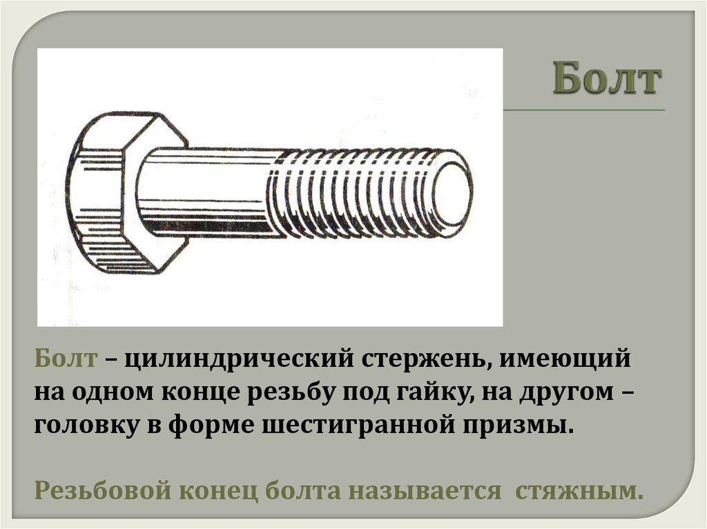 Схема болтового соединения