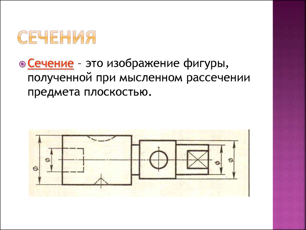 На каком месте поля чертежа можно располагать сечения