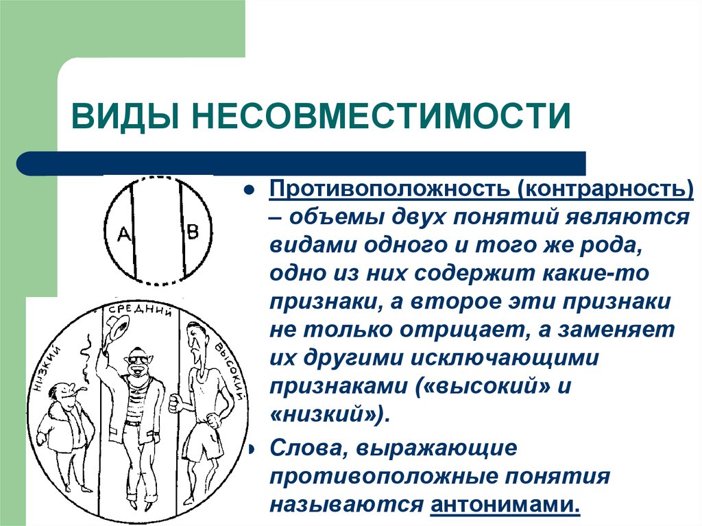 Противоположные понятия